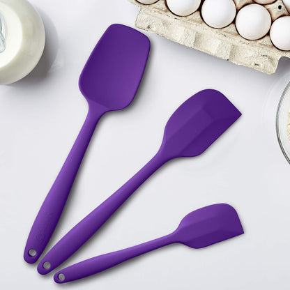 3-Piece Silicone Spatula Set, 600°F Heat Resistant, Black