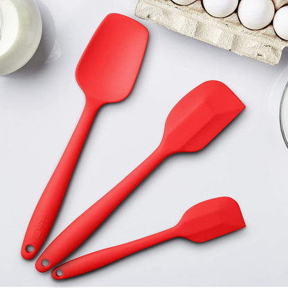 3-Piece Silicone Spatula Set, 600°F Heat Resistant, Black