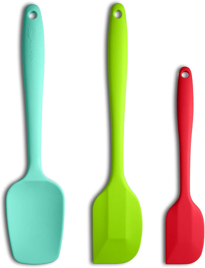 3-Piece Silicone Spatula Set, 600°F Heat Resistant, Black
