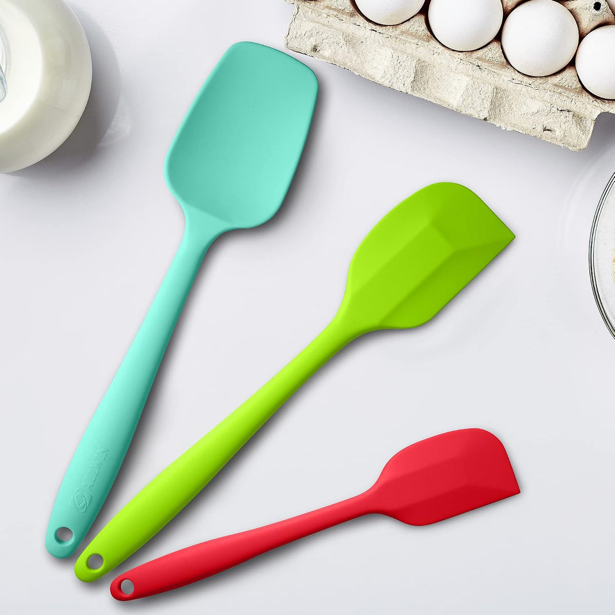 3-Piece Silicone Spatula Set, 600°F Heat Resistant, Black