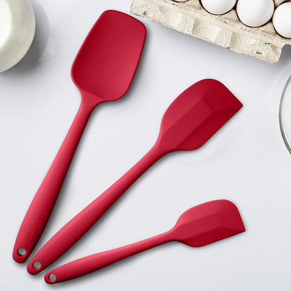 3-Piece Silicone Spatula Set, 600°F Heat Resistant, Black