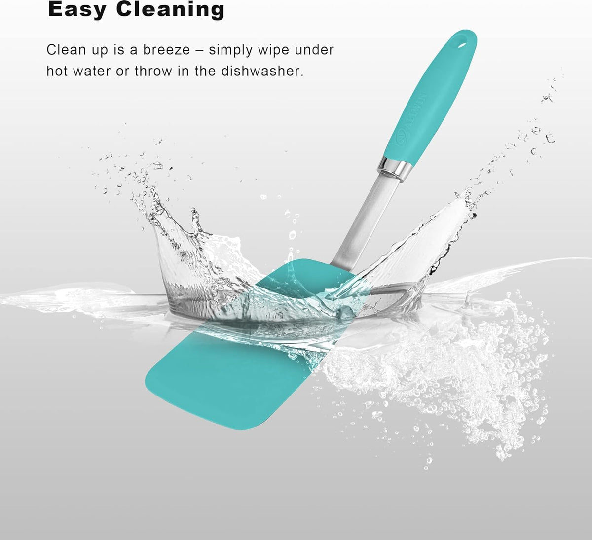 3-Piece Silicone Spatula Set, 600°F Heat Resistant, Black