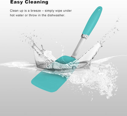 3-Piece Silicone Spatula Set, 600°F Heat Resistant, Black