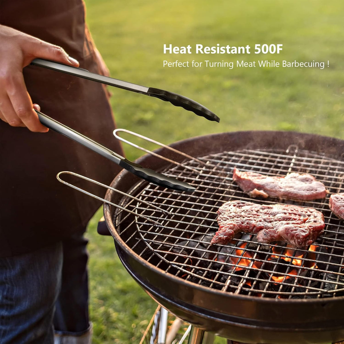 3-Piece Silicone Spatula Set, 600°F Heat Resistant, Black