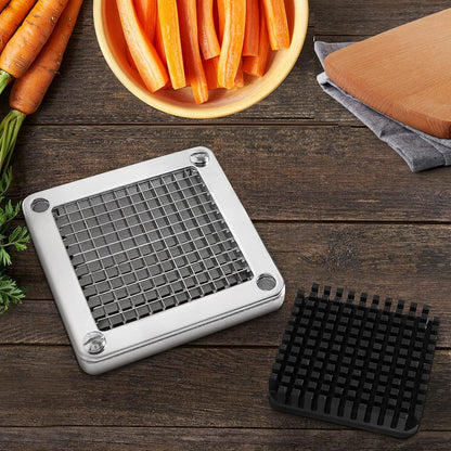 Replacement Chopper Blade 1/4" Commercial Vegetable Dicer Blades | Commercial Vegetable Chopper Blade, 420 Stainless Steel Dicer Blade With Pusher Block, For French Fries, Onions, Tomatoes
