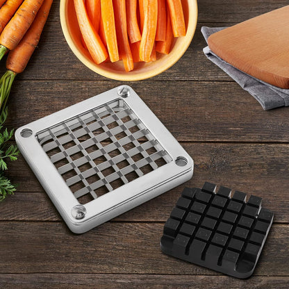 Replacement Chopper Blade 1/4" Commercial Vegetable Dicer Blades | Commercial Vegetable Chopper Blade, 420 Stainless Steel Dicer Blade With Pusher Block, For French Fries, Onions, Tomatoes