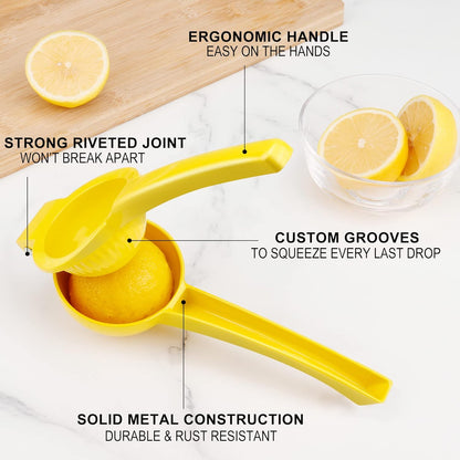 Lemon Squeezer - Lemon Juicer - Metal Manual Hand Juicer Tool | Lemon & Lime Squeezer,Kitchen Tools for citrus juicer & Dishwasher Safe