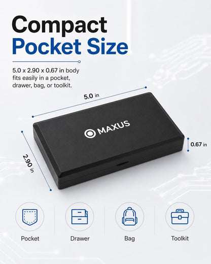 MAXUS Digital Pocket Gram Scale 500g x 0.01g High Precision with Tray