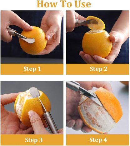 Orange Citrus Peelers 304 Stainless Steel Slicer Cutter Peeler Remover Opener Fruit Tools Kitchen Gadget