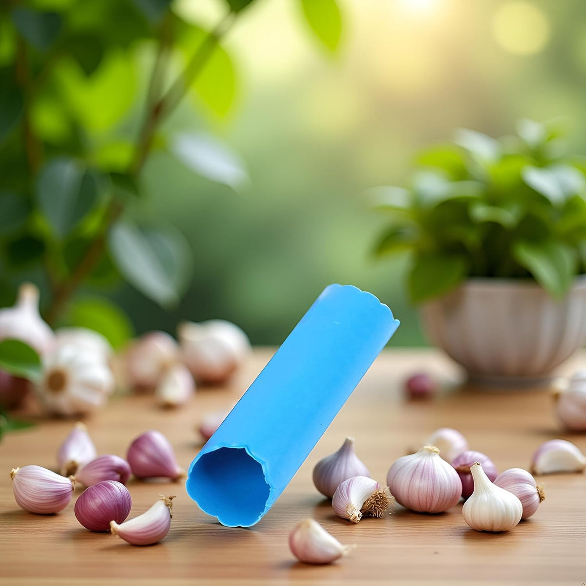Silicone Garlic Tube Peeler-Garlic Skin Remover Roller,Garlic Roller Peeling Garlic Peeler Tube Roller Kitchen Garlic Tools,Easy Quick To Peel Garlic Cloves Roller Portabl Garlic Tools (Blue)