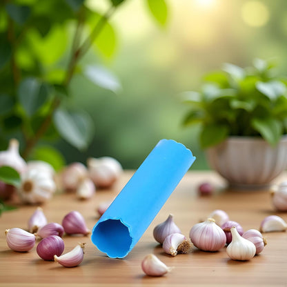 Silicone Garlic Tube Peeler-Garlic Skin Remover Roller,Garlic Roller Peeling Garlic Peeler Tube Roller Kitchen Garlic Tools,Easy Quick To Peel Garlic Cloves Roller Portabl Garlic Tools (Blue)
