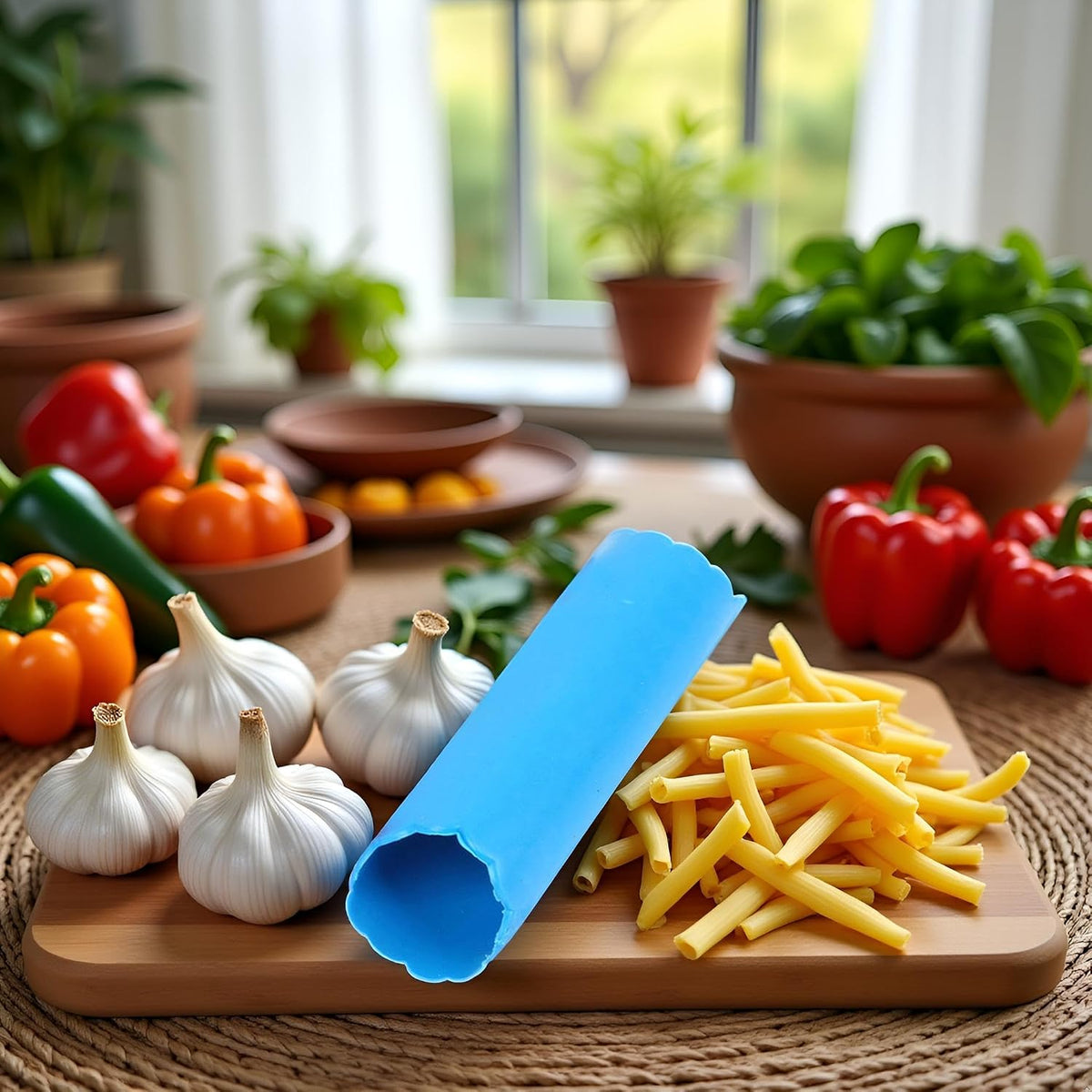 Silicone Garlic Tube Peeler-Garlic Skin Remover Roller,Garlic Roller Peeling Garlic Peeler Tube Roller Kitchen Garlic Tools,Easy Quick To Peel Garlic Cloves Roller Portabl Garlic Tools (Blue)