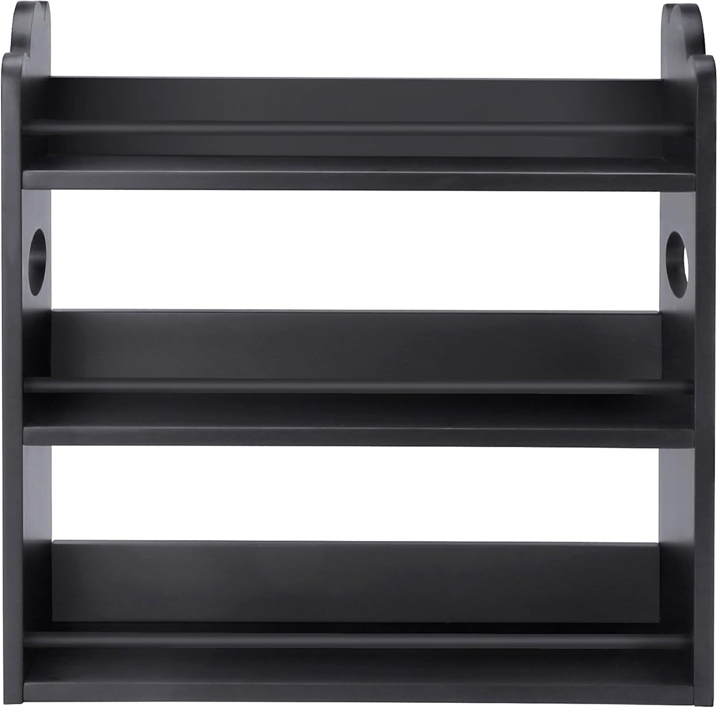 3 Tier Bamboo Spice Rack, Spice Rack Organizer, Seasoning Jars Rack Shelf Spice Organizer for Kitchen Counter or Wall Mounting, Spice Storage Holder with handles, Jars Not Included,Natural