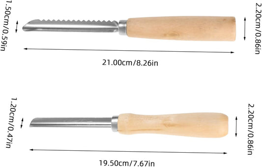 Fruit Corer Tool Multifunctional Kitchen Pitter for Cherry Pear Peach with Serrated and Smooth Edges Easy to Use and Clean 8.26In