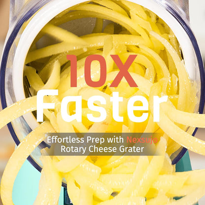 Blue Hand Crank Rotary Cheese Grater