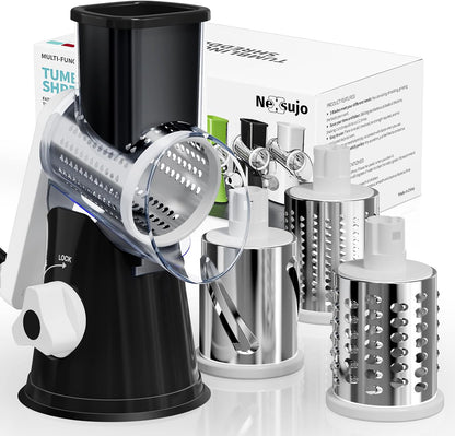 Blue Hand Crank Rotary Cheese Grater