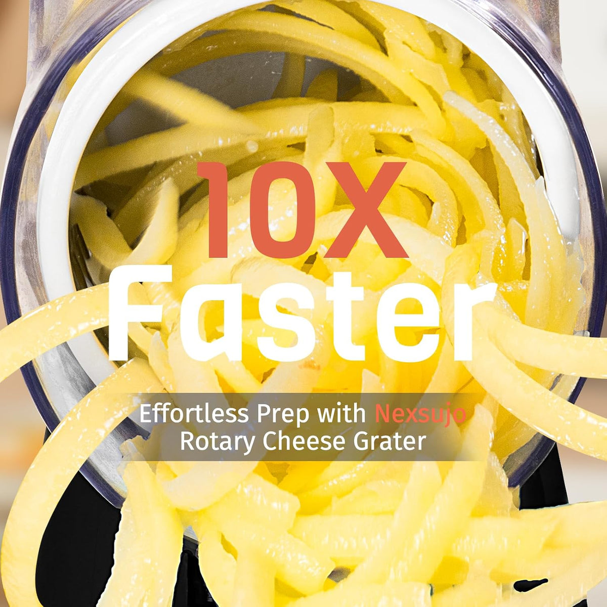 Blue Hand Crank Rotary Cheese Grater