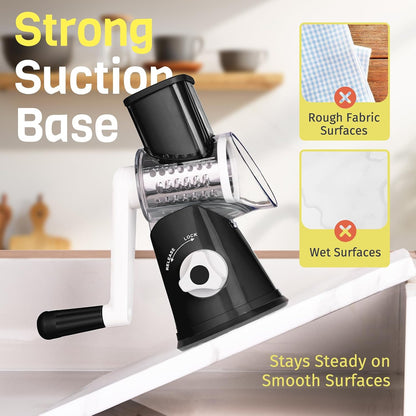 Blue Hand Crank Rotary Cheese Grater