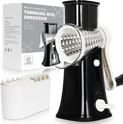 Blue Hand Crank Rotary Cheese Grater