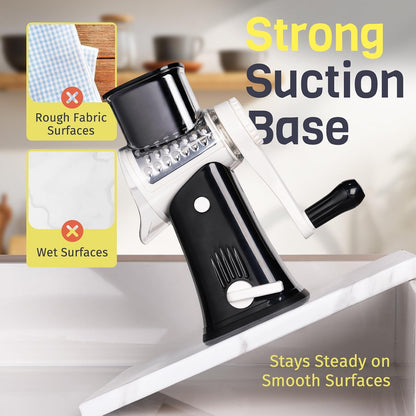 Blue Hand Crank Rotary Cheese Grater