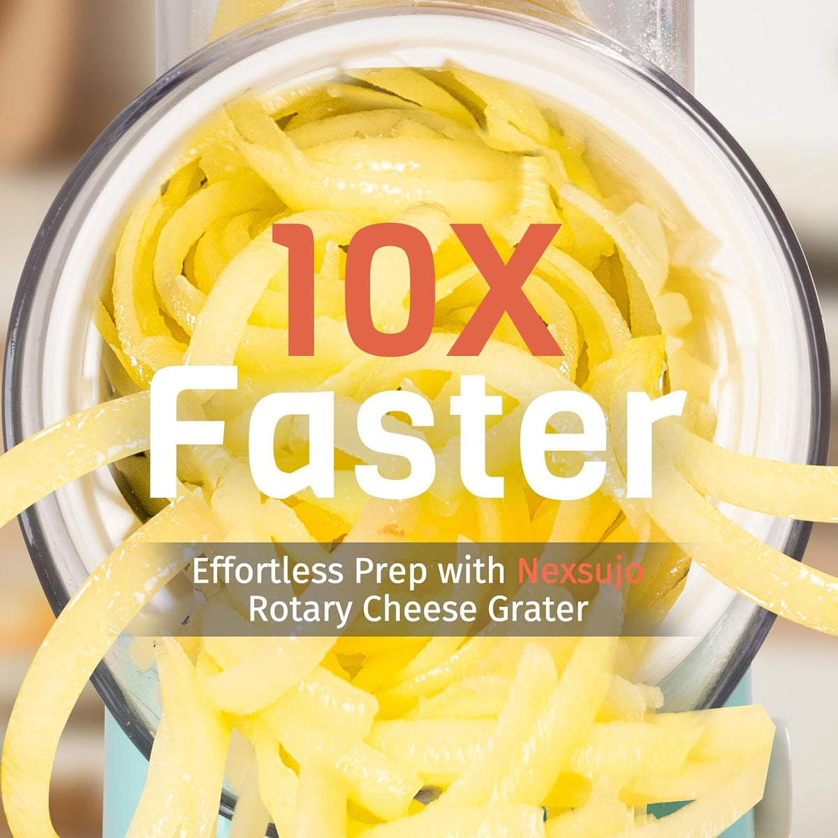 Blue Hand Crank Rotary Cheese Grater