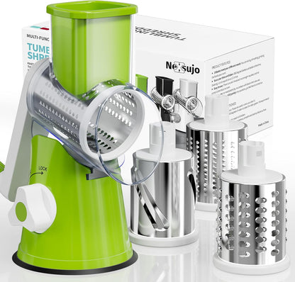Blue Hand Crank Rotary Cheese Grater