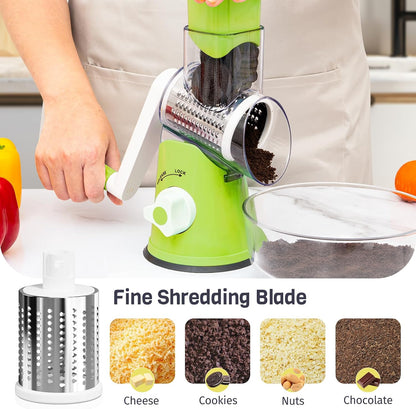 Blue Hand Crank Rotary Cheese Grater