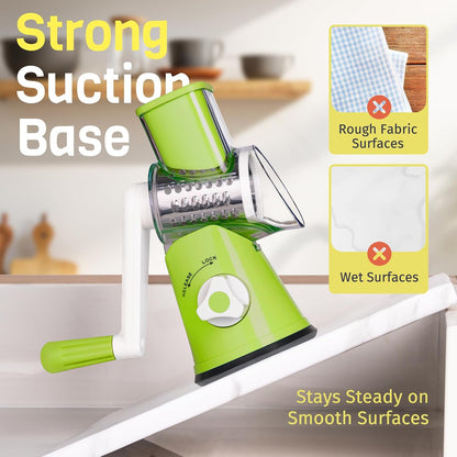 Blue Hand Crank Rotary Cheese Grater