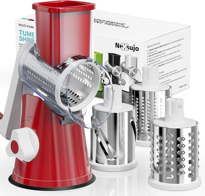 Blue Hand Crank Rotary Cheese Grater