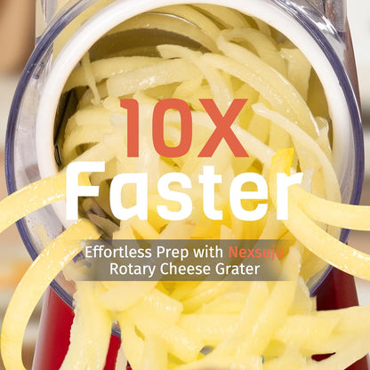 Blue Hand Crank Rotary Cheese Grater