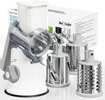 Blue Hand Crank Rotary Cheese Grater