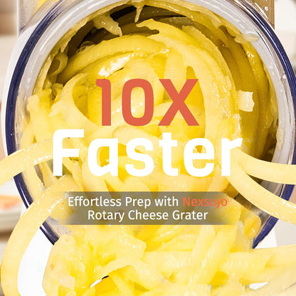Blue Hand Crank Rotary Cheese Grater