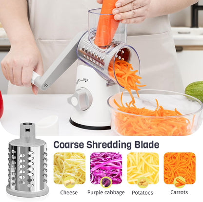 Blue Hand Crank Rotary Cheese Grater
