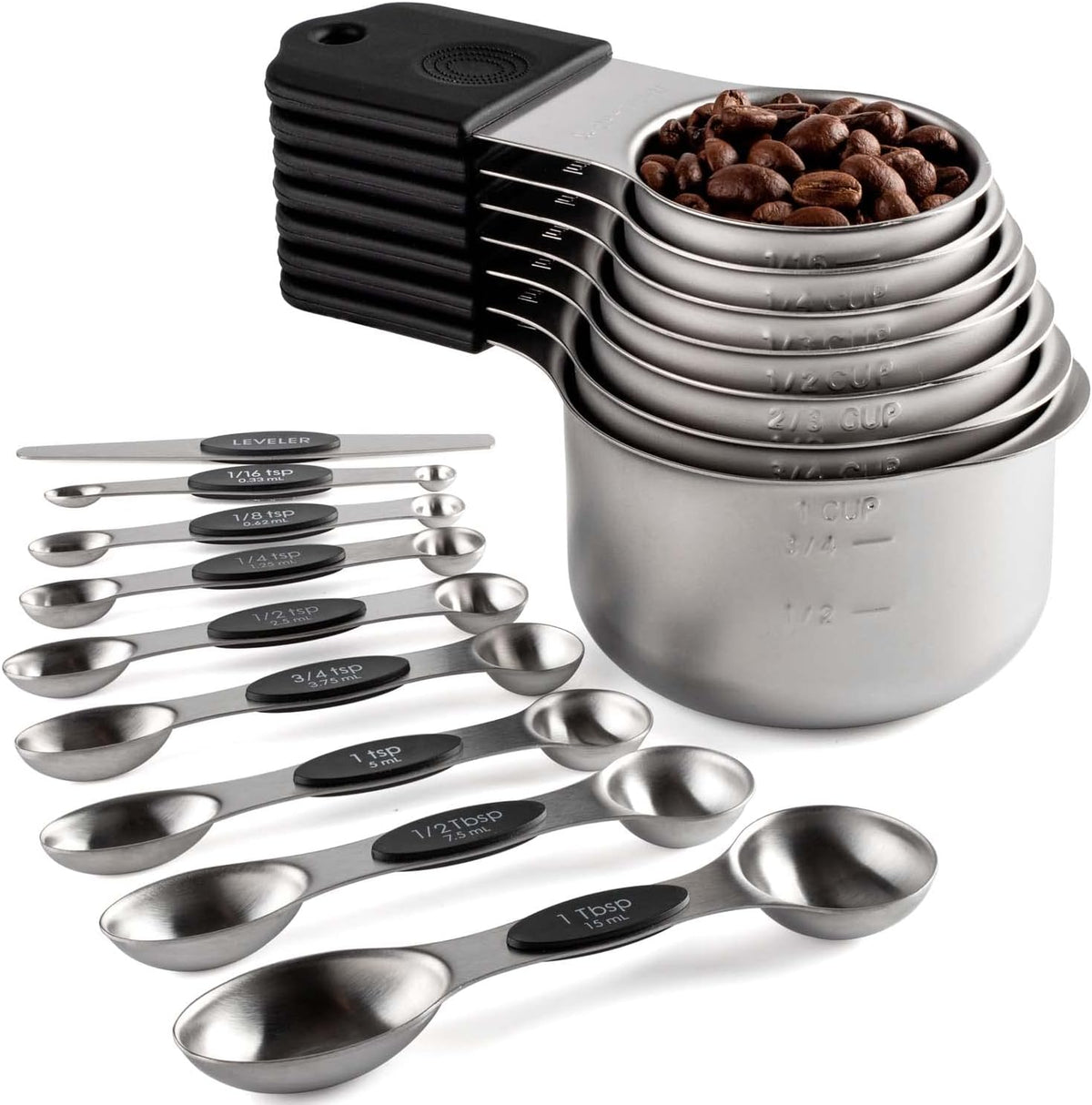 Magnetic Measuring Cups and Spoons Set Stainless Steel Measuring Cup&Spoon