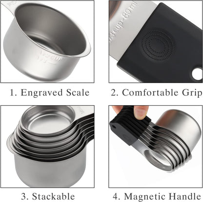 Magnetic Measuring Cups and Spoons Set Stainless Steel Measuring Cup&Spoon