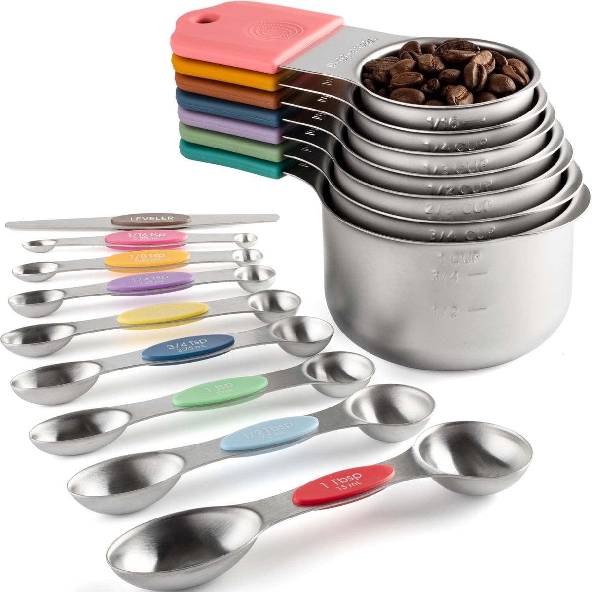 Magnetic Measuring Cups and Spoons Set Stainless Steel Measuring Cup&Spoon