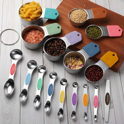 Magnetic Measuring Cups and Spoons Set Stainless Steel Measuring Cup&Spoon