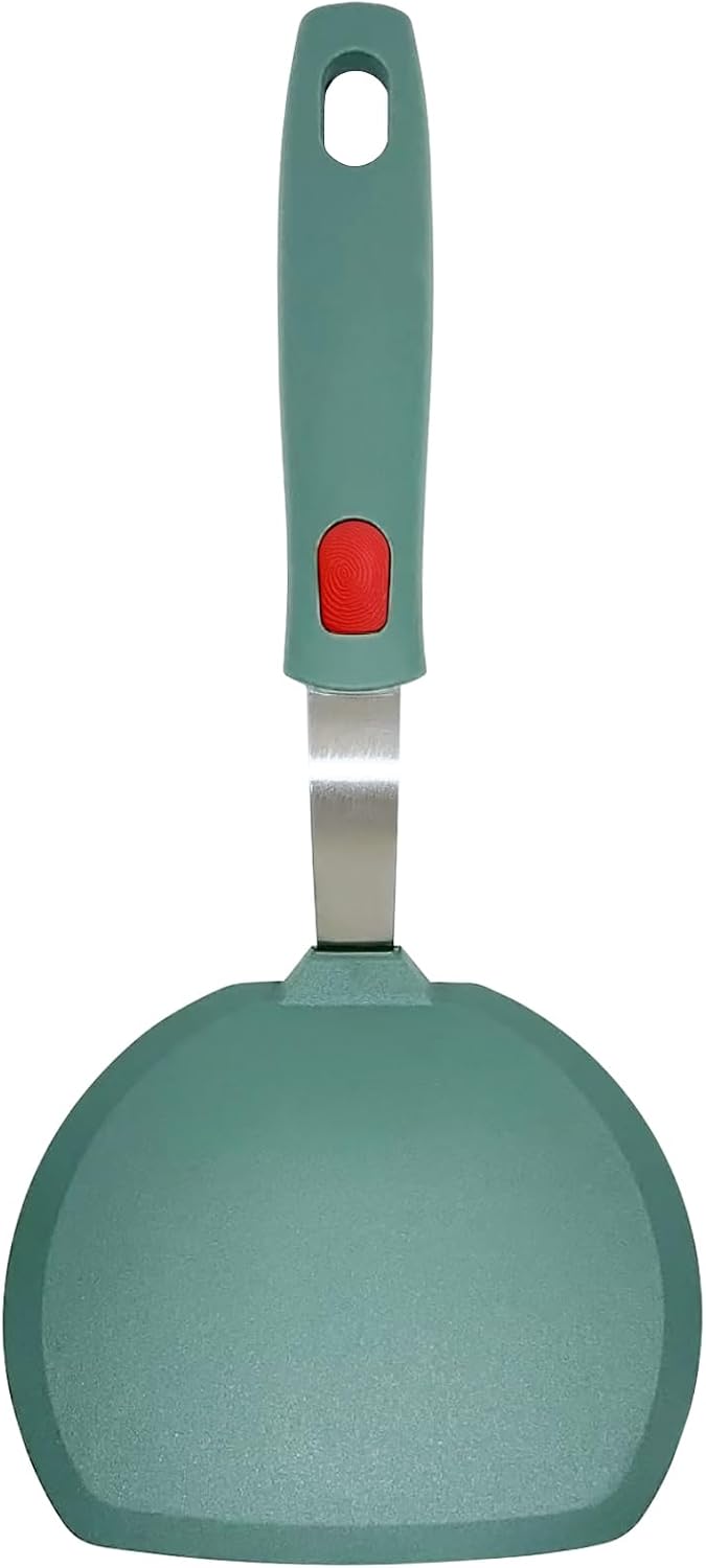 Silicone Spatula Turner, Heat Resistant Pancake Spatula for Non Stick Frying Pan, Wide Slotted Omelette Egg Spatula Fish Spatula Cooking Spatula for Kitchen Use Thin Flexible Spatula Dishwasher Safe