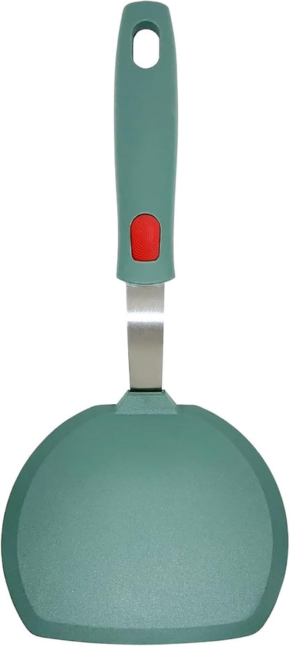 Silicone Spatula Turner, Heat Resistant Pancake Spatula for Non Stick Frying Pan, Wide Slotted Omelette Egg Spatula Fish Spatula Cooking Spatula for Kitchen Use Thin Flexible Spatula Dishwasher Safe