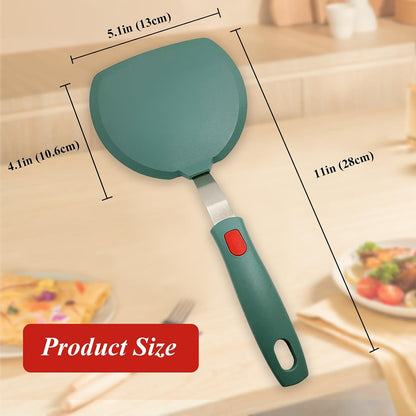 Silicone Spatula Turner, Heat Resistant Pancake Spatula for Non Stick Frying Pan, Wide Slotted Omelette Egg Spatula Fish Spatula Cooking Spatula for Kitchen Use Thin Flexible Spatula Dishwasher Safe