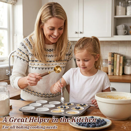 Stainless Steel Wood 1 Teaspoon Scoop, Wood Long Handle Coffee-Bean Scoops Coffee Measuring Scoop 15ml Capacity Tablespoon Perfect for Coffee, Tea and More