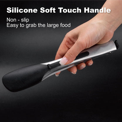 600°F Silicone Kitchen Tongs 9.5 Inch Set of 2, Heat Resistant Locking | Non scratch BBQ tongs for cooking, grilling, air fryer & salad, BPA free, easy grip kitchen utensil set