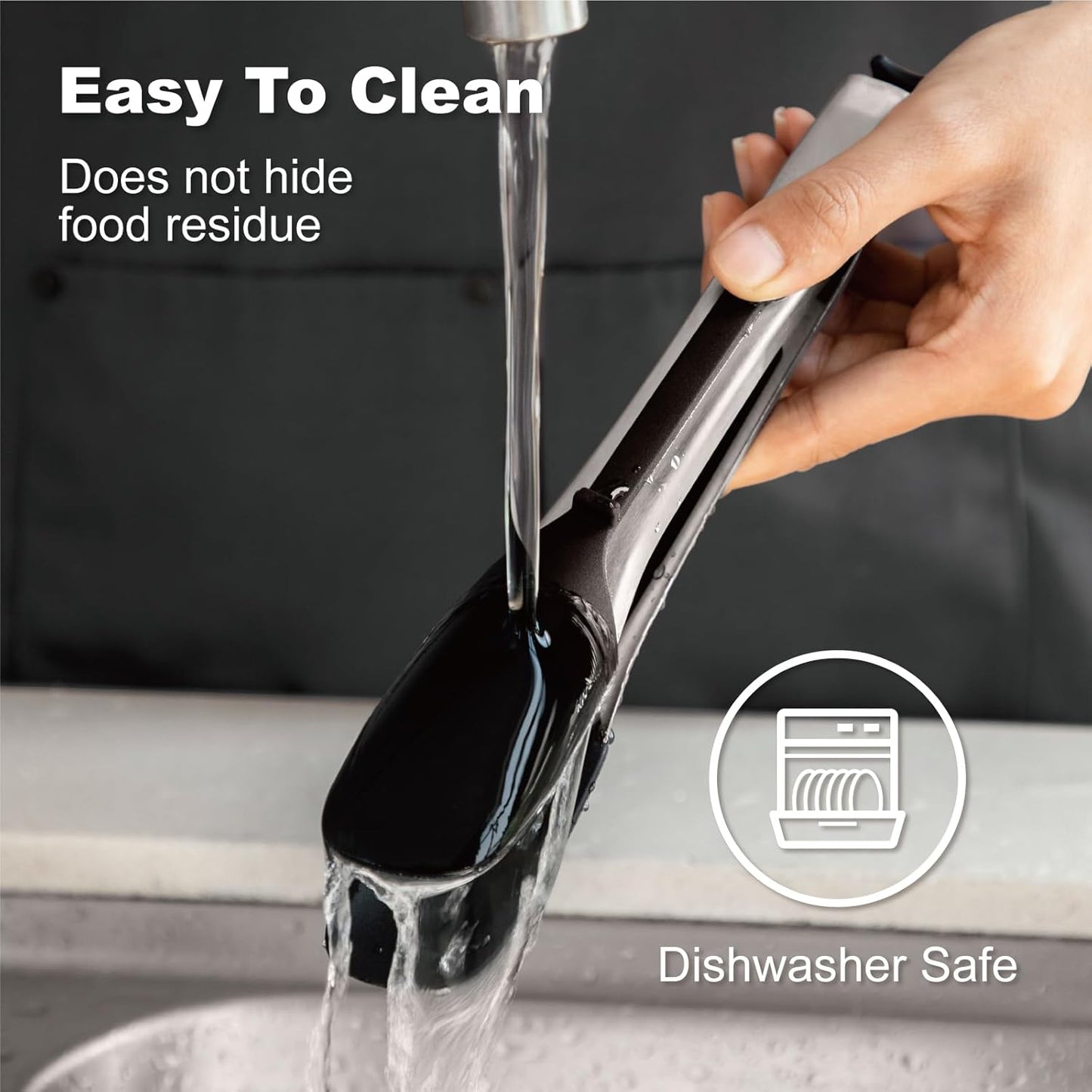 600°F Silicone Kitchen Tongs 9.5 Inch Set of 2, Heat Resistant Locking | Non scratch BBQ tongs for cooking, grilling, air fryer & salad, BPA free, easy grip kitchen utensil set