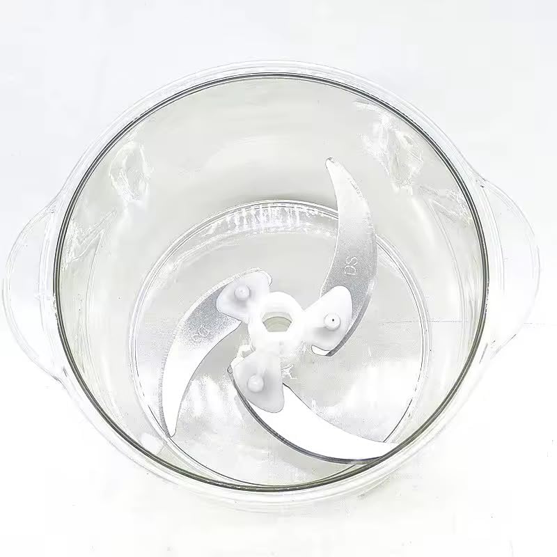 Manual Food Chopper with 1.5L Container, Push-Down Vegetable and Meat Cutter, Stainless Steel Blades.