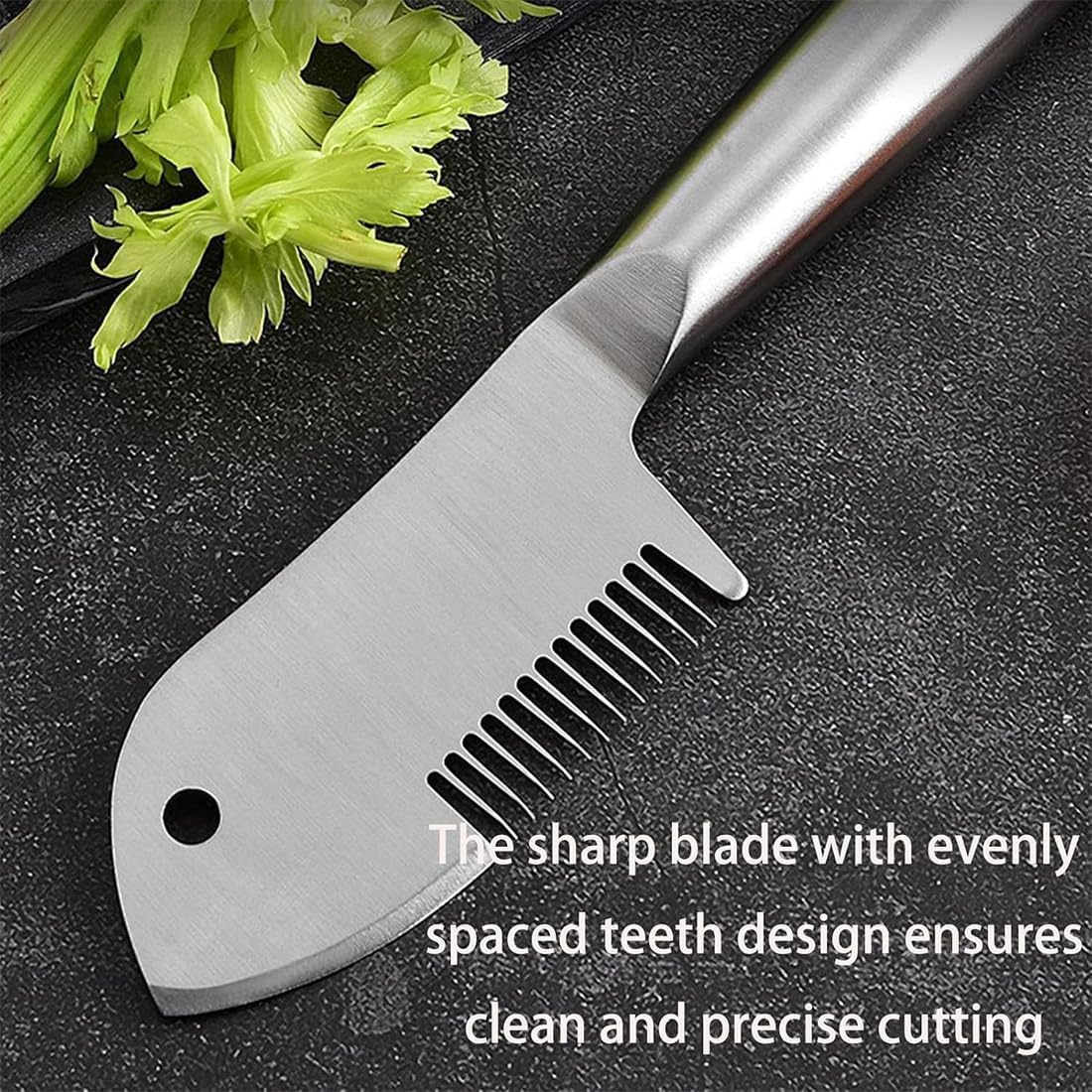 Stainless Steel Multi-purpose Julienne Peeler, Precision Julienne Blade with Ergonomic Handle, Single-Piece Vegetable Julienne Slicer with Comb Shape, Kitchen Shredder Tool for Veggie, Fruit (1)