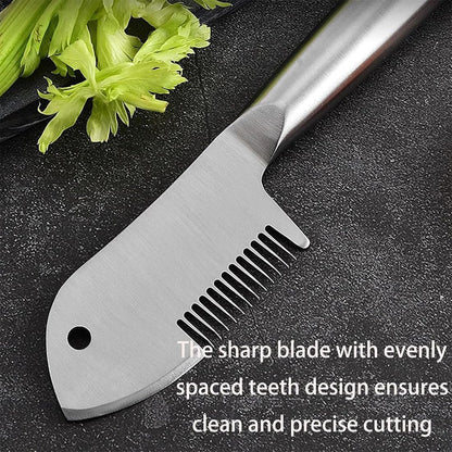 Stainless Steel Multi-purpose Julienne Peeler, Precision Julienne Blade with Ergonomic Handle, Single-Piece Vegetable Julienne Slicer with Comb Shape, Kitchen Shredder Tool for Veggie, Fruit (1)