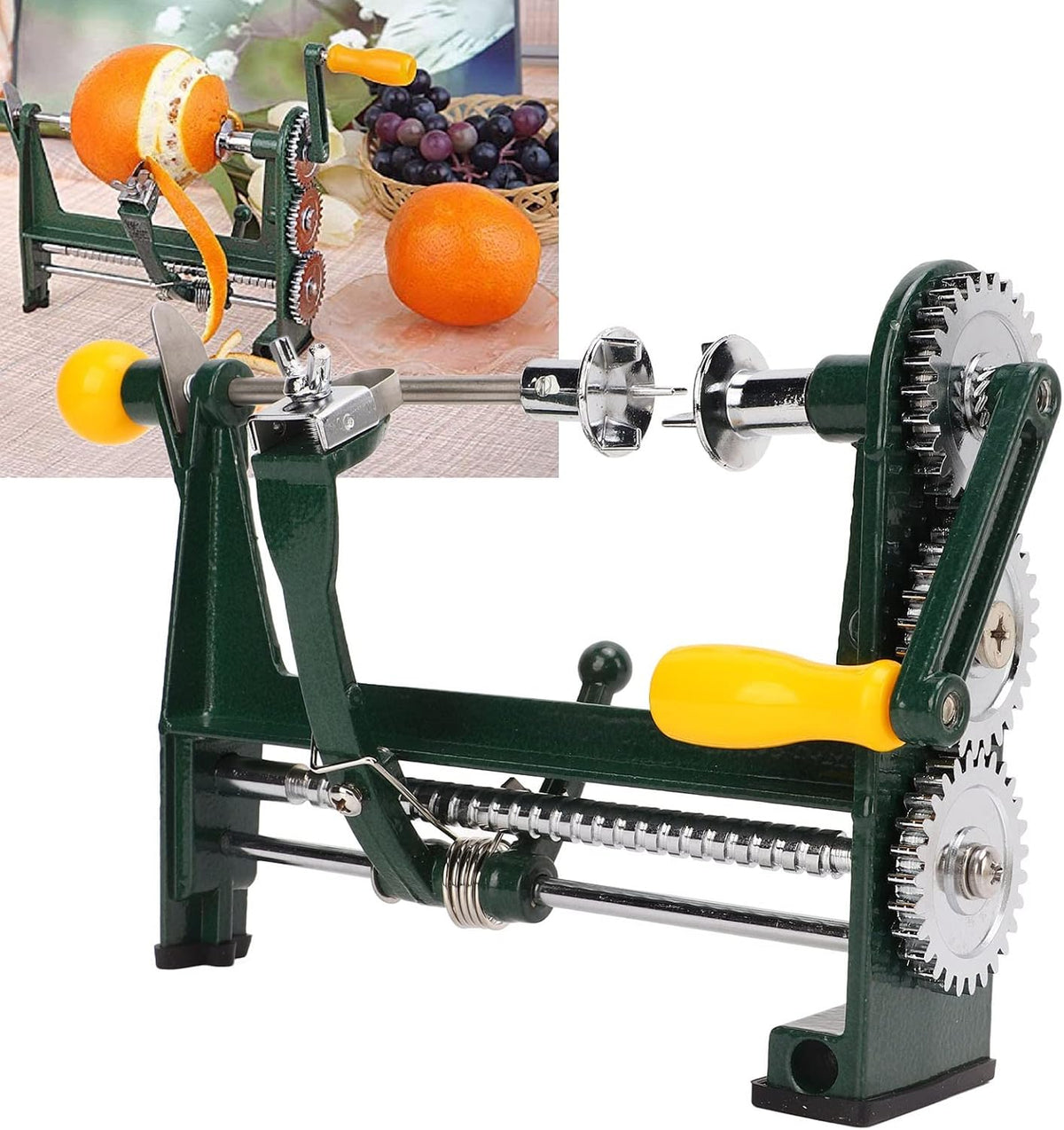 Peeler Corer, Peeler Slicer Corer with Stainless Steel Blades and Powerful Suction Base Fruit Peeler for Orange Lemon Vegetables