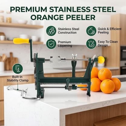 Peeler Corer, Peeler Slicer Corer with Stainless Steel Blades and Powerful Suction Base Fruit Peeler for Orange Lemon Vegetables