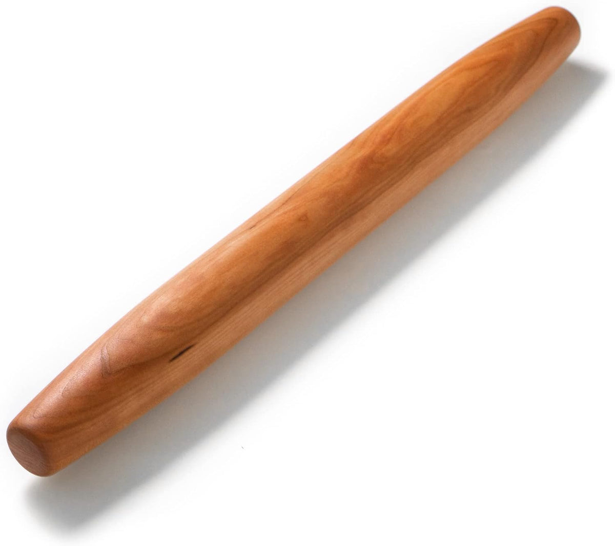 French Rolling Pin - 20” inch Tapered Rolling pin, French Style - Made in the USA with Pennsylvania Black Cherry Wood - Long Wooden Rolling Pin for Pizza, Pastry, and Pie Dough