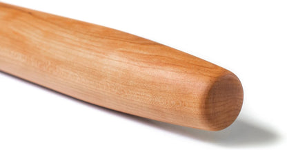 French Rolling Pin - 20” inch Tapered Rolling pin, French Style - Made in the USA with Pennsylvania Black Cherry Wood - Long Wooden Rolling Pin for Pizza, Pastry, and Pie Dough